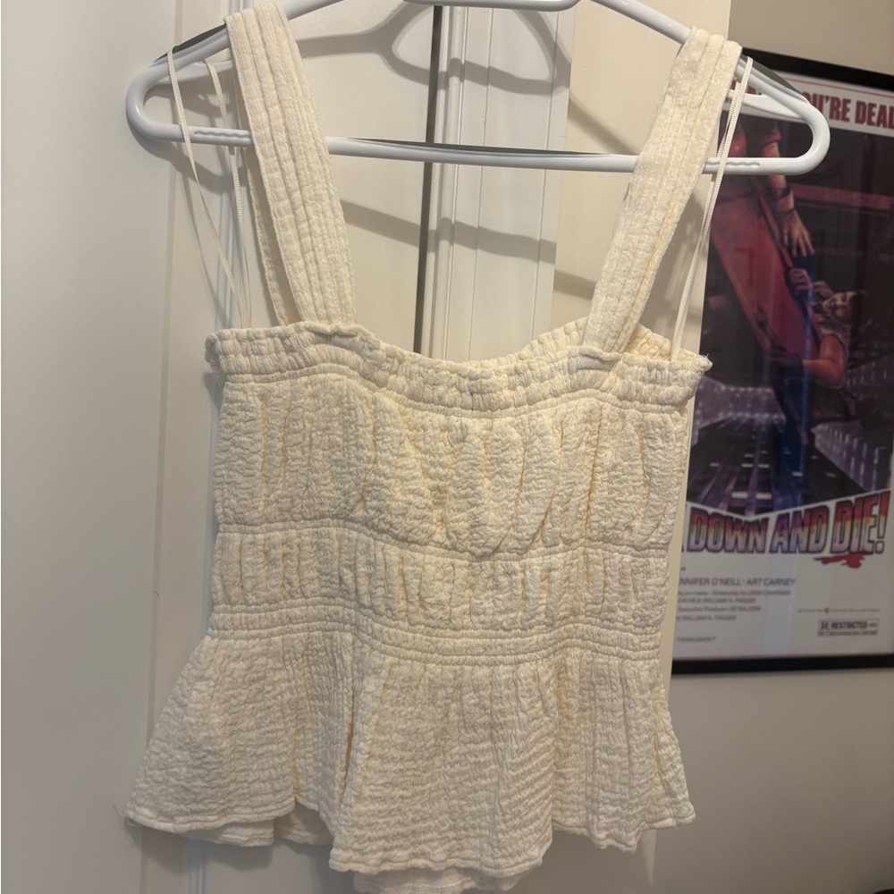 Steve Madden Cream Textured Camisole Top